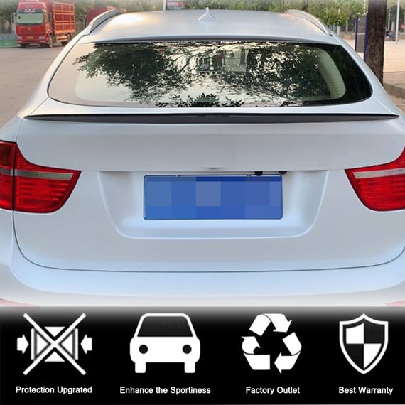 Спойлер крышки багажника Карбон V1 для BMW X6 E-71 2008-2014 гг | Зображення 7