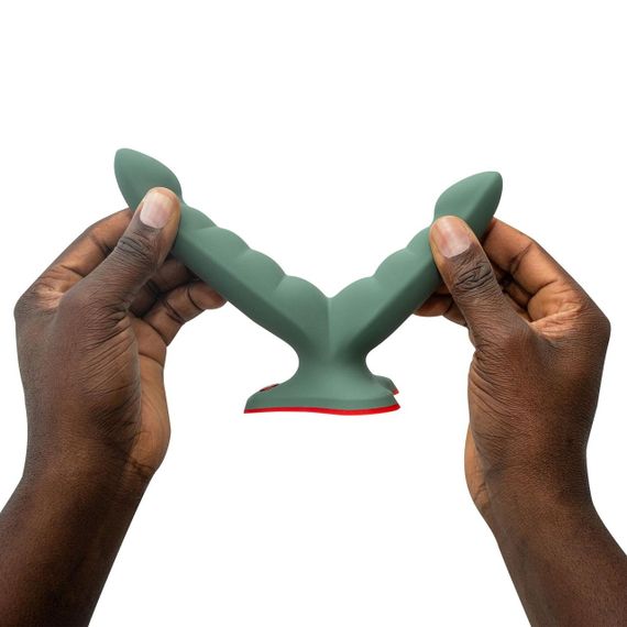 Двойной фаллоимитатор Fun Factory RYDE wild olive, гибкие стволы, присоска sexstyle | Зображення 6