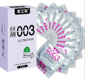 Ультратонкі презервативи зі змащенням і гладкою текстурою Muaisi Ultrathin Silver 0,03 мм (паковання 12 шт.) sexstyle