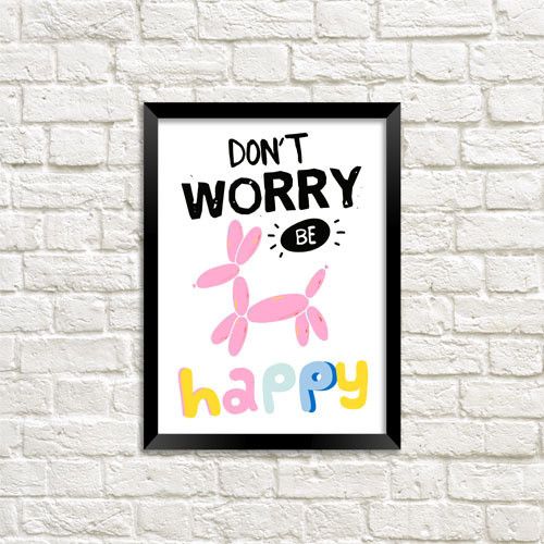 Постер у рамці Don`t worry be happy A4 (MT4_21M007_BL)