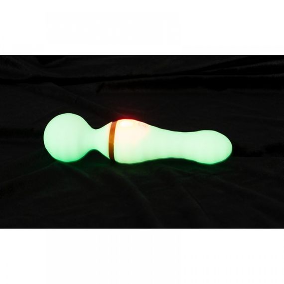 Вибратор микрофон рельефный You2Toys GITD Wand Vibrator, светится в темноте Sex Aura | Зображення 2