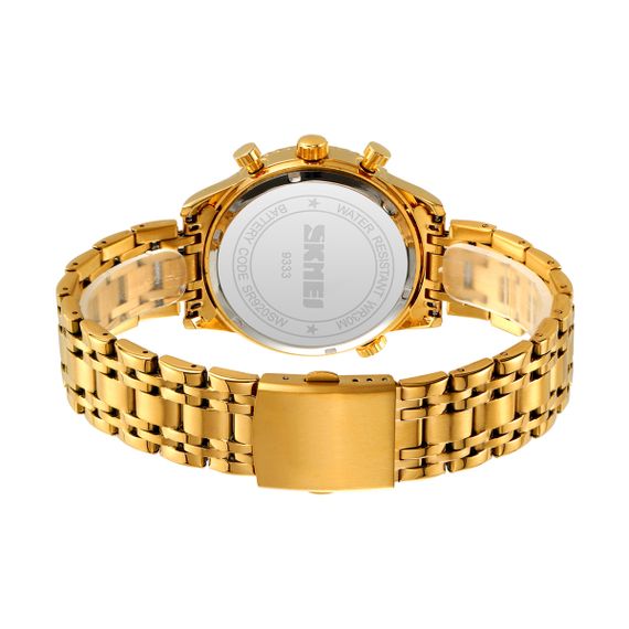 Класичний чоловічий годинник Skmei 9333GDGN Gold-Green | Зображення 4
