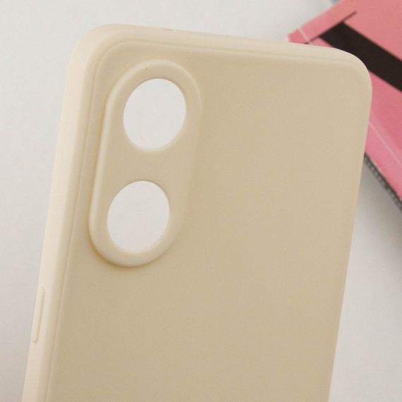 Силиконовый чехол Candy Full Camera для Oppo Reno 8 T 4G Бежевый / Antique White | Зображення 5