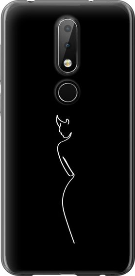 Чехол на Nokia 6.1 Plus Силуэт1 "4590u-1539-17620"