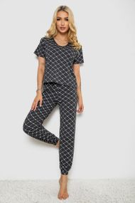 Пижама женская с принтом, цвет серый, 243RK2044