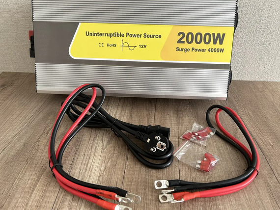 Чистый синусоидальный инвертор (12v 220v) преобразователь 2000 Вт с функцией зарядки АКБ UPS
