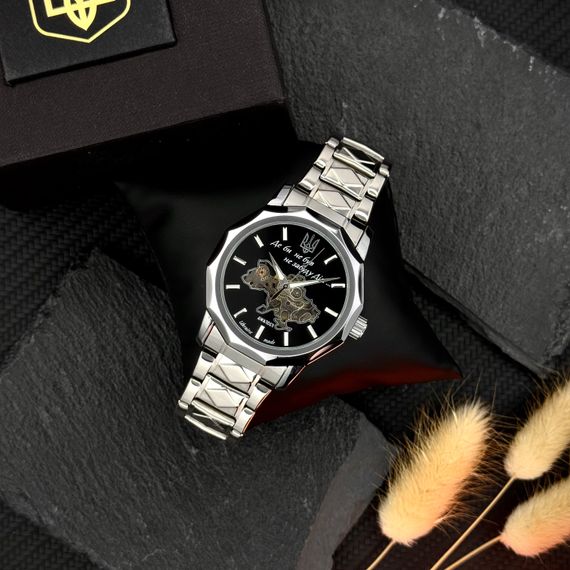 Класичний годинник Awarder 024 Не забуду дім Silver-Black | Зображення 1