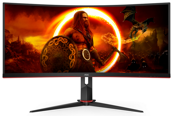 Монiтор 34" AOC CU34G2XP/BK Black/Red