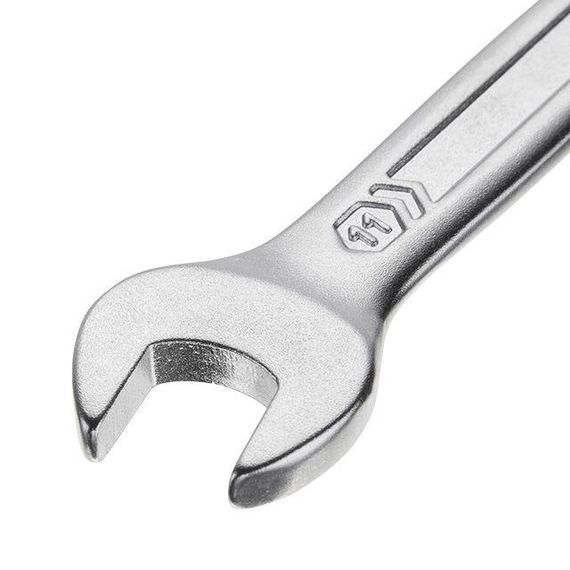 Ключ комбінований 11 мм, STORM, Cr-V, покриття сатин-хром INTERTOOL XT-1011 | Зображення 1