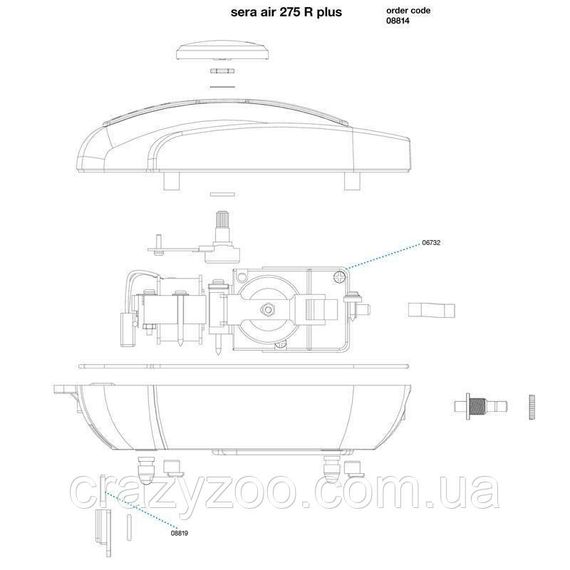 Компрессор для аквариума Sera Air 275 R Plus 275 л/час 08814 | Зображення 2