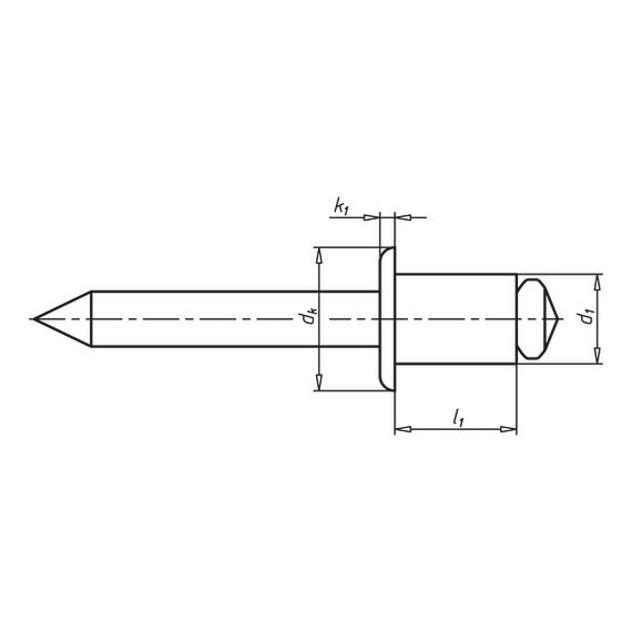 Витяжна заклепка з циліндричним бортиком | Зображення 1