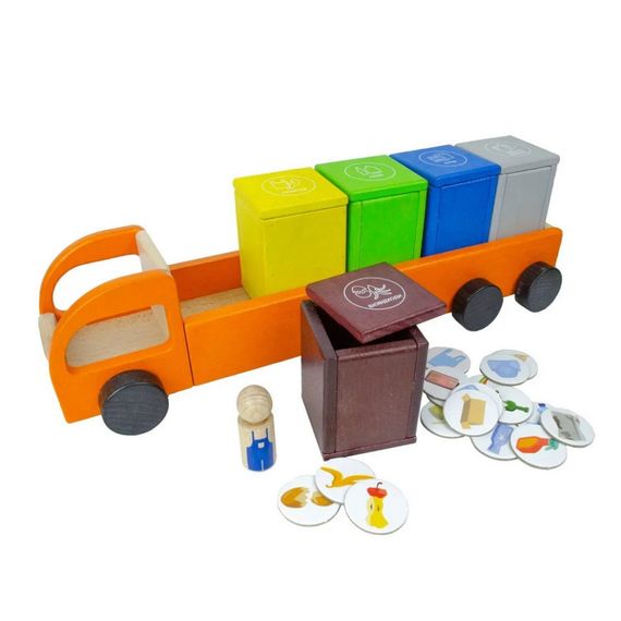 Дерев'яна розвиваюча гра "Сортуємо відходи" 900798 | Зображення 1