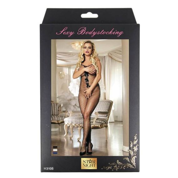 Комбінезон у велику сітку Star Night Fishnet Bowknot Bodystocking синій, XS-M | Зображення 4