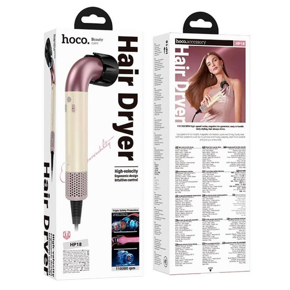 Фен для волосся Hoco HP18 High Velocity (Рожевий) | Зображення 3