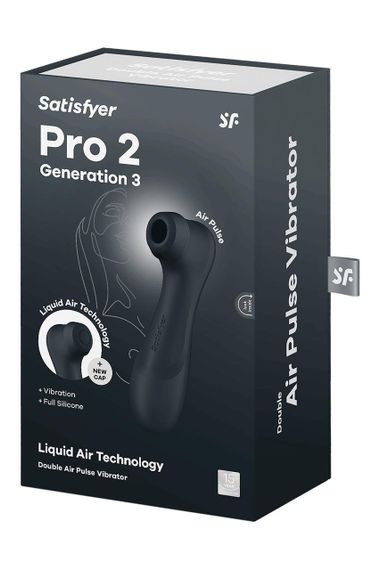 Вібратор з ефектом пульсації Satisfyer Pro 2 Generation 3 чорний Sex Aura | Зображення 6