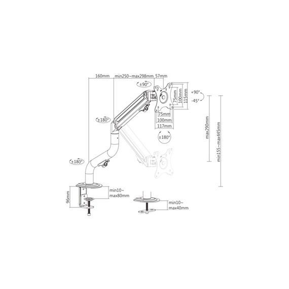 Кронштейн Gembird MA-DA1-02 | Зображення 1