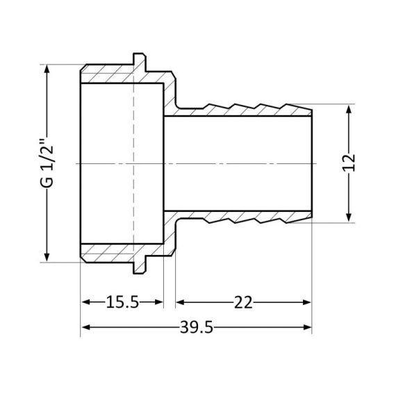 Штуцер Thermo Alliance Standart 12х1/2" НР SD4271512 | Зображення 1