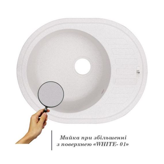 Кухонна мийка Lidz 620x500/200 WHI-01 (LIDZWHI01615500200) | Зображення 2