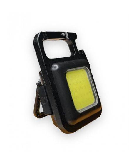 Ліхтарик - брелок Keychain Light 15155 Mini COB акумуляторний з карабіном та магнітом Чорний