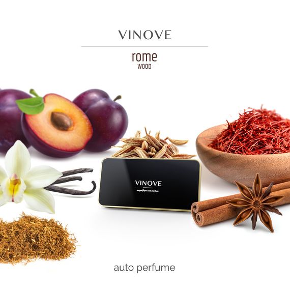 Дизайнерский ароматизатор для автомобиля VINOVE ORIGINAL ROME | РИМ черный с золотом | Зображення 2