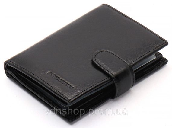 Чорне чоловіче портмоне з натуральної шкіри з відділенням під автодокументи Marco Coverna MC-2090H-1