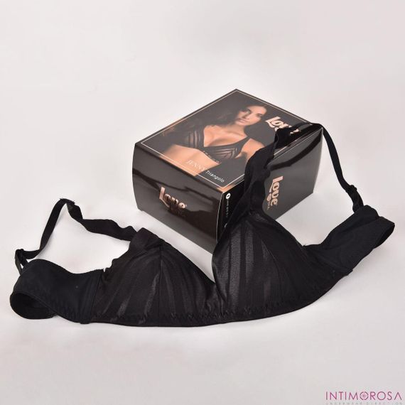 Бюстгальтер с треугольными чашками без косточек из микрофибры и тюля, Love and bra Jenny, размер 4B(85B) nero | Зображення 3