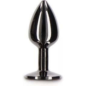 Анальная пробка с кристаллом, S, Taboom, металл, черная Sex Aura