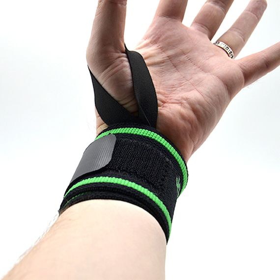 Кистьові бинти MadMax MFA-298 Wrist Wraps 18" Black/Green  (пара) | Зображення 9