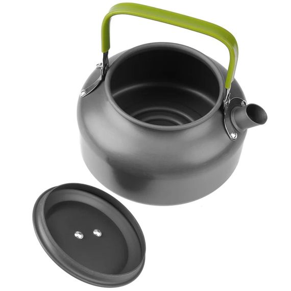 Алюмінієвий кемпінговий набір посуду 3в1, Cooking Set DS-308 / Туристичний посуд (чайник, кастрюля, сковорода) | Зображення 4