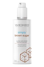 Лубрикант оральный Wicked Simply Brown Sugar на водной основе со вкусом коричневого сахара, 70 мл Sex Aura