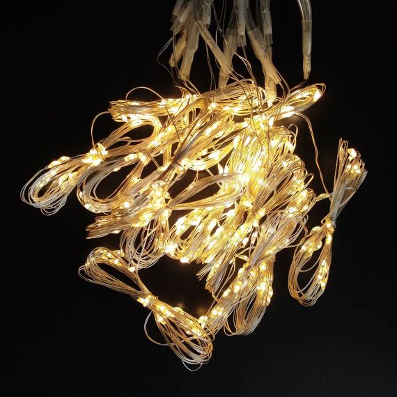 Гірлянда-штора новорічна 3х3 м, Гірлянда світлодіодна на штори Жовта   знижка | Зображення 2