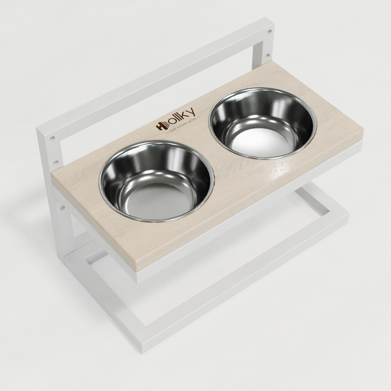 Миски на регулируемой подставке для маленьких собак Hollky Flex S (2 × 0.450 л) FS-422523-WHWH | Зображення 5