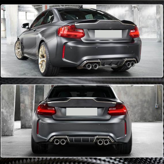 Дифузор заднього бампера V5 (для F87 M2/M2С, Карбон) для BMW 2 серія F22/23 2014-2021 рр | Зображення 4