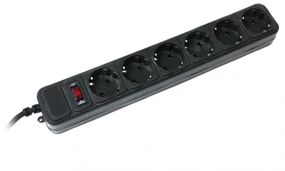 Power filtr 4.5м Gembird, 6 розеток, чорний