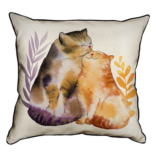 Подушка с мешковины Поруч з тобою так тепло... 45x45 см (45PHB_22L004)