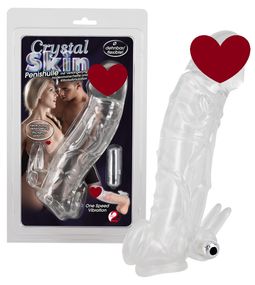 Насадка на член - Chrystal Skin Penis Sleeve Vibro Sex Aura