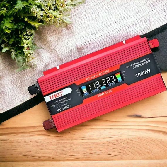 Автомобильный инвертор с дисплеем LCD, 1000W, AC/DC, KC-1000D / Преобразователь напряжения | Зображення 1