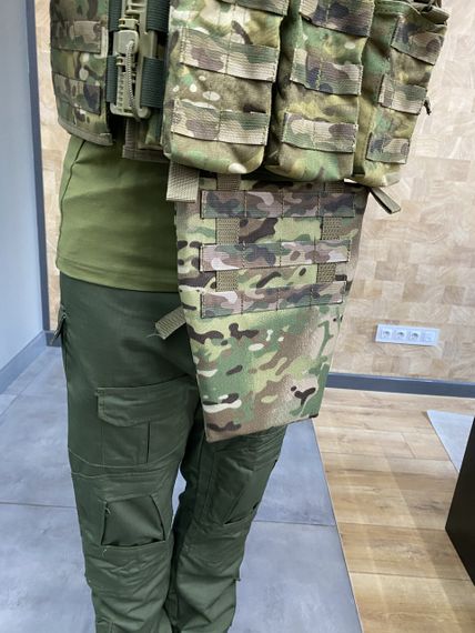 Підсумок з балістичним пакетом 2 класу, фартух напашник для плитоноски, розмір L, Мультикам, Cordura 1000D | Зображення 5