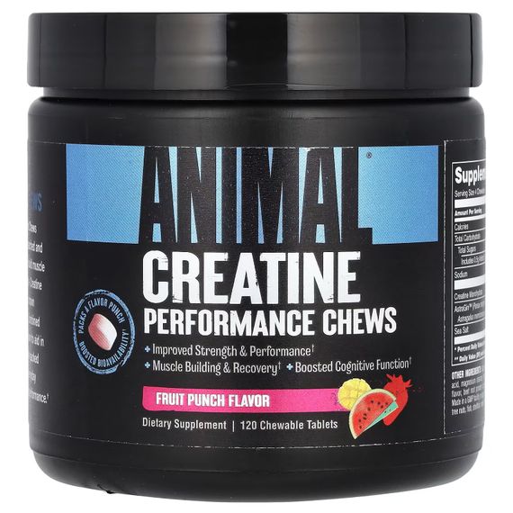 Креатин Universal Nutrition Animal Creatine Chews 120 chew tabs (Fruit Punch)