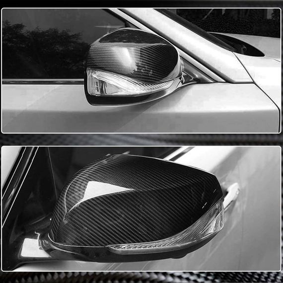 Накладки на Зеркала V2 (Карбон) для Infiniti Q50/Q60 2013-2024 гг | Зображення 4