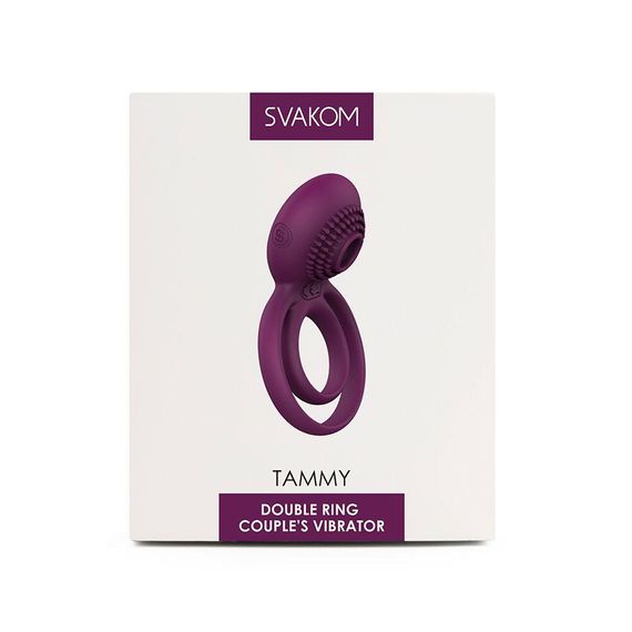 Подвійне ерекційне кільце з вібрацією Svakom Tammy Violet sexstyle | Зображення 12