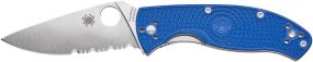 Ніж Spyderco Tenacious blue напівсерейтор
