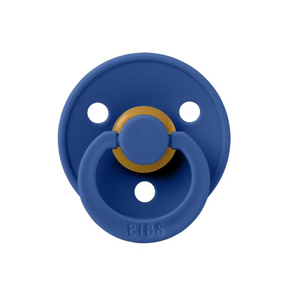 Соска пустушка BIBS Colour Latex кругла Cornflower 6-18 міс