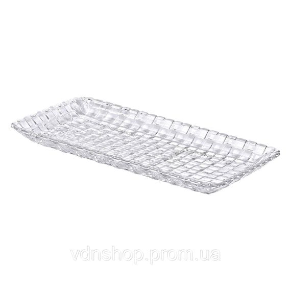 Блюдо для закусок скляне 25*12,5*1,5 см прямокутне HP-YH-33 | Зображення 1