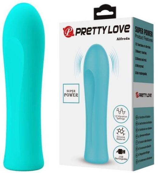 Мини-вибратор PRETTY LOVE Alfreda 12 режимов, зеленый, 10.2 х 2.6 см sexstyle | Зображення 6