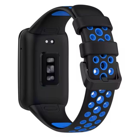 Силиконовый ремешок Primo Perfor Classic для фитнес браслета Xiaomi Smart Band 7 Pro - Black-Blue