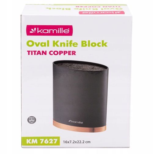 Підставка для ножів Kamille KM-7627 7.2х16х22.2 см чорна | Зображення 5