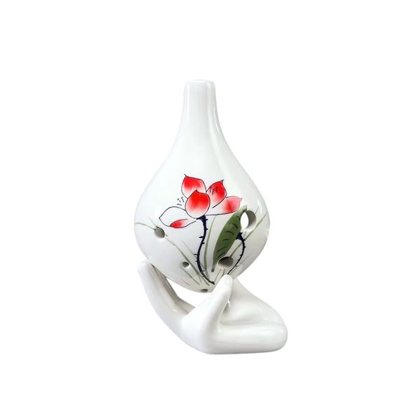 Окарина Alfabeto OC6T-LS // Tuba Ceramic Ocarina (Lotus) (зозуля, свищик, свисткова флейта)