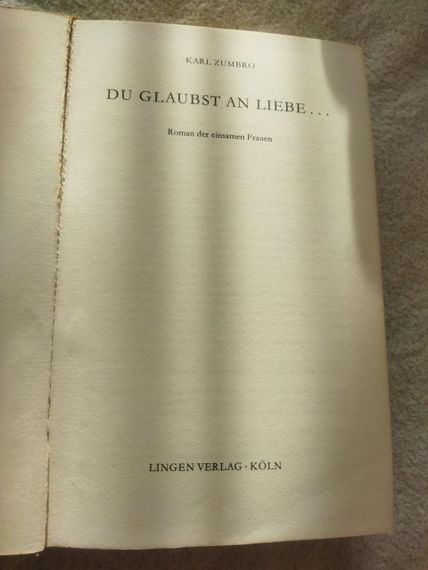 Karl zumbro Du glaubst an Liebe німецька мова | Зображення 2