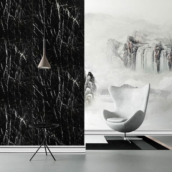 Плінтус РР самоклеючий білий з чорною смужкою 2300*140*4мм (D) SW-00001810 | Зображення 5